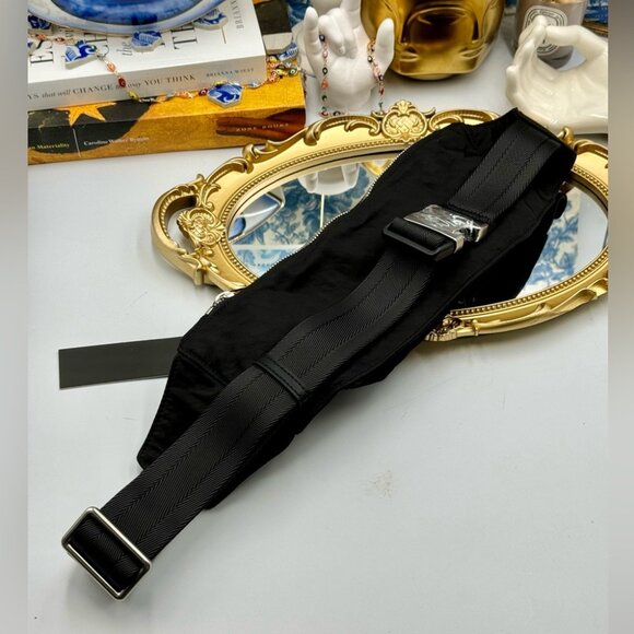 🆕 DIESEL 🧿 NWT Diesel Logo Lettering Belt Bag, Black Recycled Nylon - Picture 9 of 10